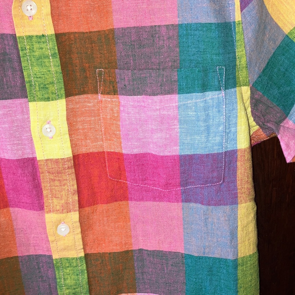 MINI BODEN Multicolor Plaid Kids Button Down Shirt - Picture 4 of 5